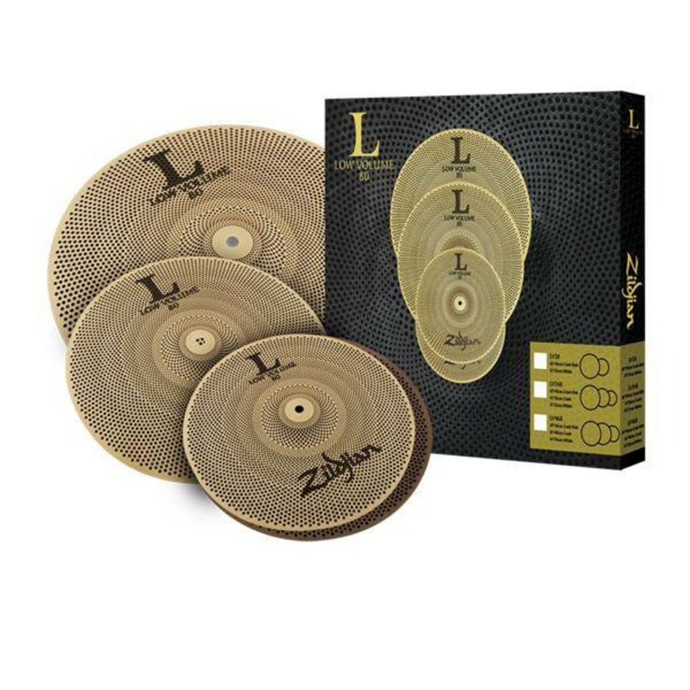 Набор тарелок для ударных ZILDJIAN LV348 L80 Low Volume 13 HiHat/14 Crash/18 Crash Ride Box Set