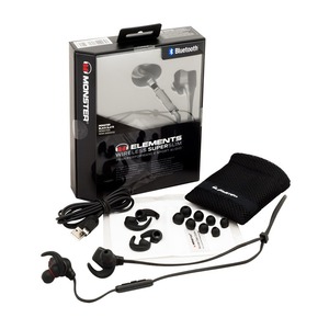 Наушники внутриканальные беспроводные Monster Elements Bluetooth Black Slate In-Ear Wireless