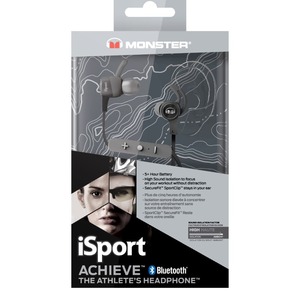 Наушники внутриканальные для спорта Monster iSport Achieve Bluetooth Black In-Ear Wireless