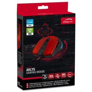 Мышь игровая Speedlink AKLYS Black/Red SL-680001-BKRD