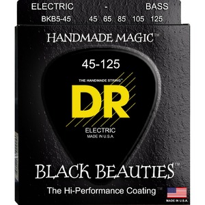 Струны для бас-гитары DR String Black Beauties BKB5-45