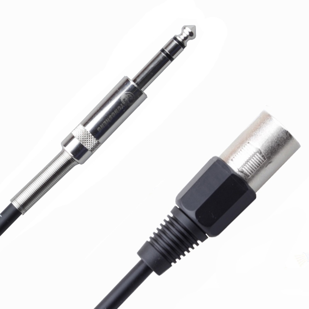 Кабель аудио 1xJack - 1xXLR Rich Pro RP200BLK 0.25m