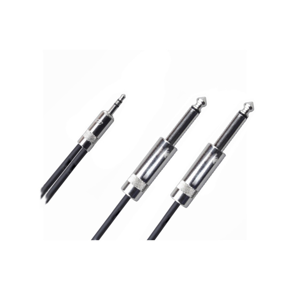 Кабель аудио 1xMini Jack - 2xJack Rich Pro RP377BLK 2.0m