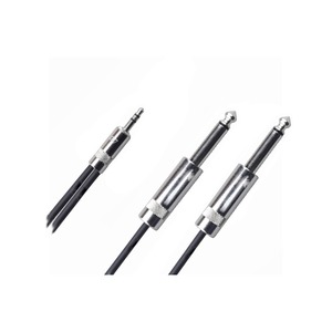 Кабель аудио 1xMini Jack - 2xJack Rich Pro RP377BLK 2.0m