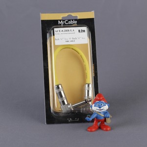 Кабель аудио 1xJack - 1xJack MrCable ACE-0.2RR-LA Yellow 0.2m