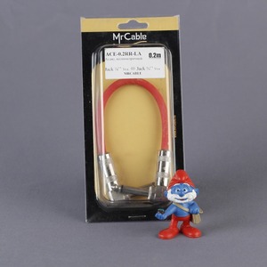 Кабель аудио 1xJack - 1xJack MrCable ACE-0.2RR-LA Red 0.2m