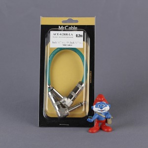 Кабель аудио 1xJack - 1xJack MrCable ACE-0.2RR-LA Green 0.2m