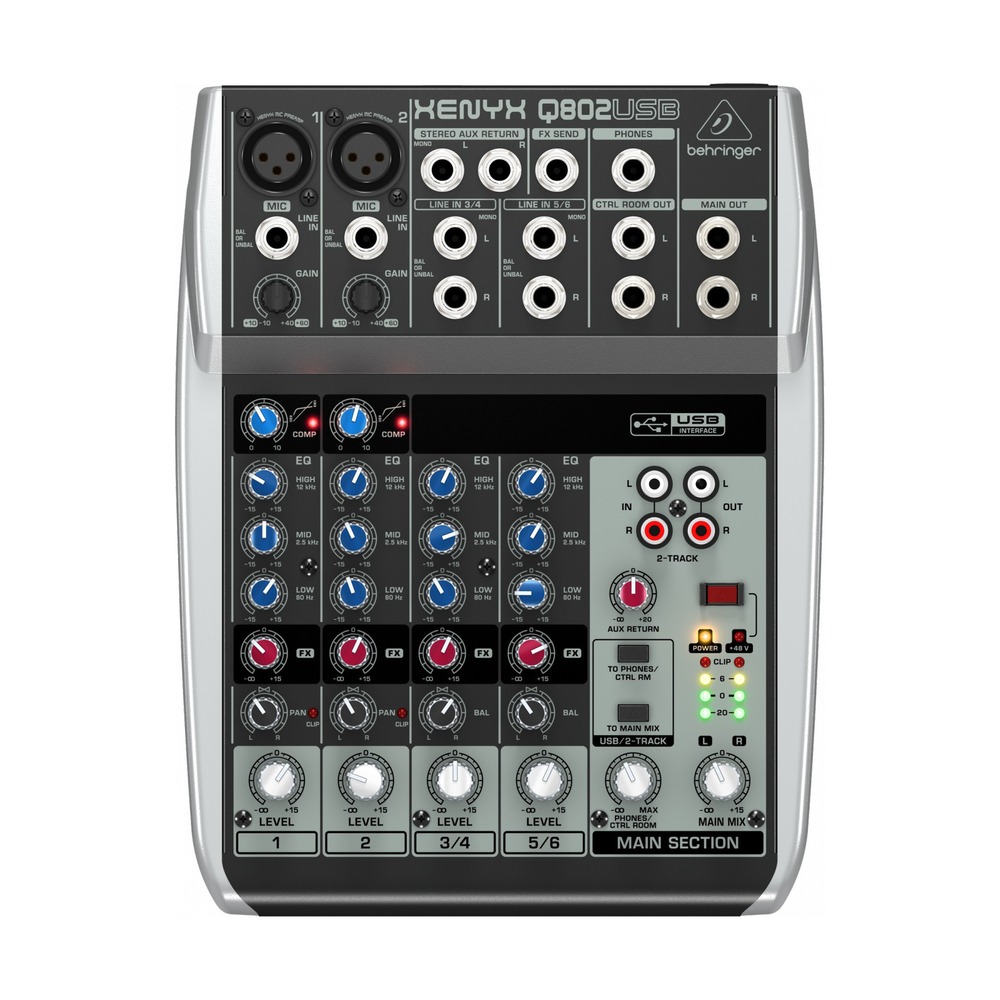 Аналоговый микшер Behringer XENYX Q802USB