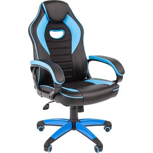 Кресло игровое Chairman Game 16 чёрный/голубой