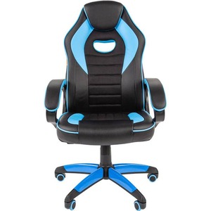 Кресло игровое Chairman Game 16 чёрный/голубой