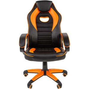 Кресло игровое Chairman Game 16 чёрный/оранжевый