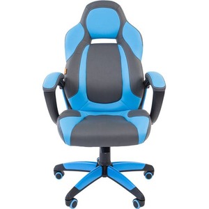 Кресло игровое Chairman Game 20 серый/голубой