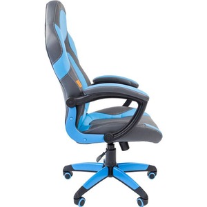 Кресло игровое Chairman Game 20 серый/голубой