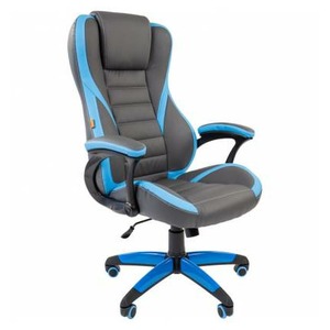 Кресло игровое Chairman Game 22 серый/синий