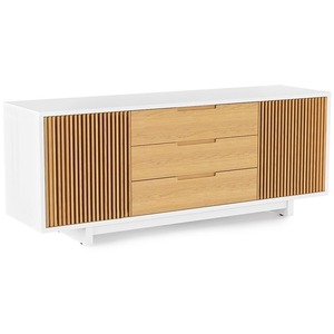 Тумба для ТВ BDI Vertica Satin White&White Oak 8558