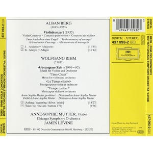 Пластинка ClearAudio Anne-Sophie Mutter Berg - Violinkonzert / Rihm - Gesungene Zeit