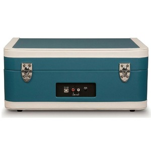 Проигрыватель винила Crosley PORTFOLIO PORTABLE CR6252A-TU Turquoise & White c Bluetooth