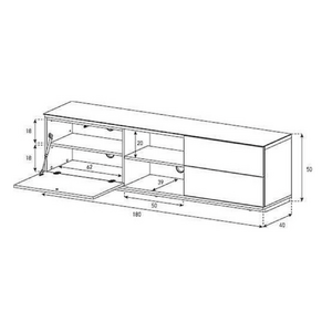 Тумба для ТВ Sonorous LB 1181 GWHT GWHT