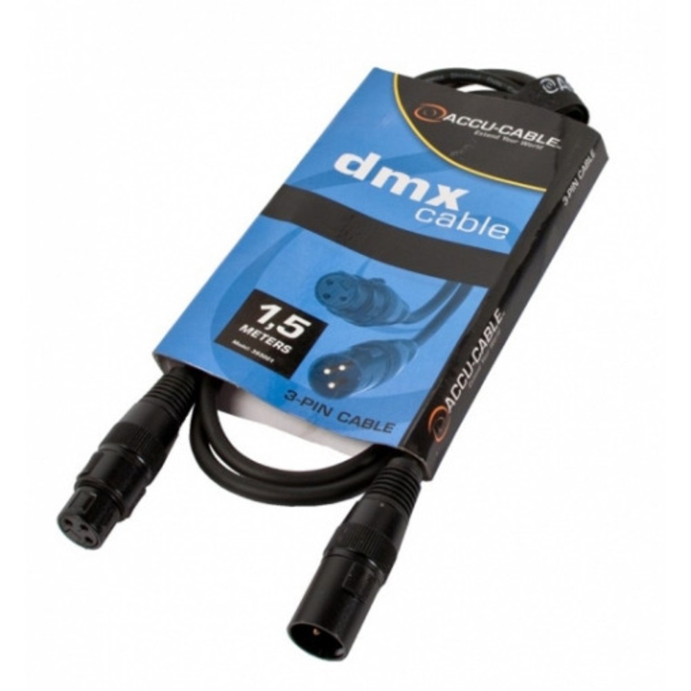 Кабель аудио 1xXLR - 1xXLR American DJ AC-DMX3/1.5 1.5m