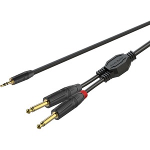 Кабель аудио 1xMini Jack - 2xJack Roxtone GPTC100/2 2.0m