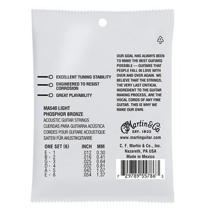 Струны для акустической гитары Martin MA540