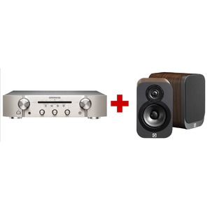 Интегральный усилитель Marantz PM5005 Silvergold + Q Acoustics Q3010 walnut