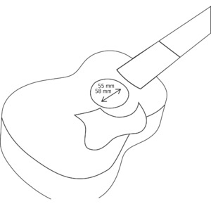 Накладка для укулеле сопрано, концерт Ortega OWPSC-FMA