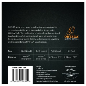 Струны для укулеле баритон Ortega UWNY-4-BA
