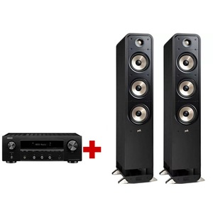 Напольная акустика Polk Audio Signature S60 E Black + Denon DRA 800H Black