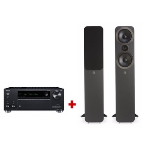 AV ресивер Onkyo TX-RZ740 Black + Q Acoustics Q3050i Graphite Grey