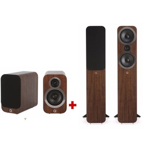 Напольная акустика Q Acoustics Q3050i English Walnut + Q Acoustics Q3010i walnut