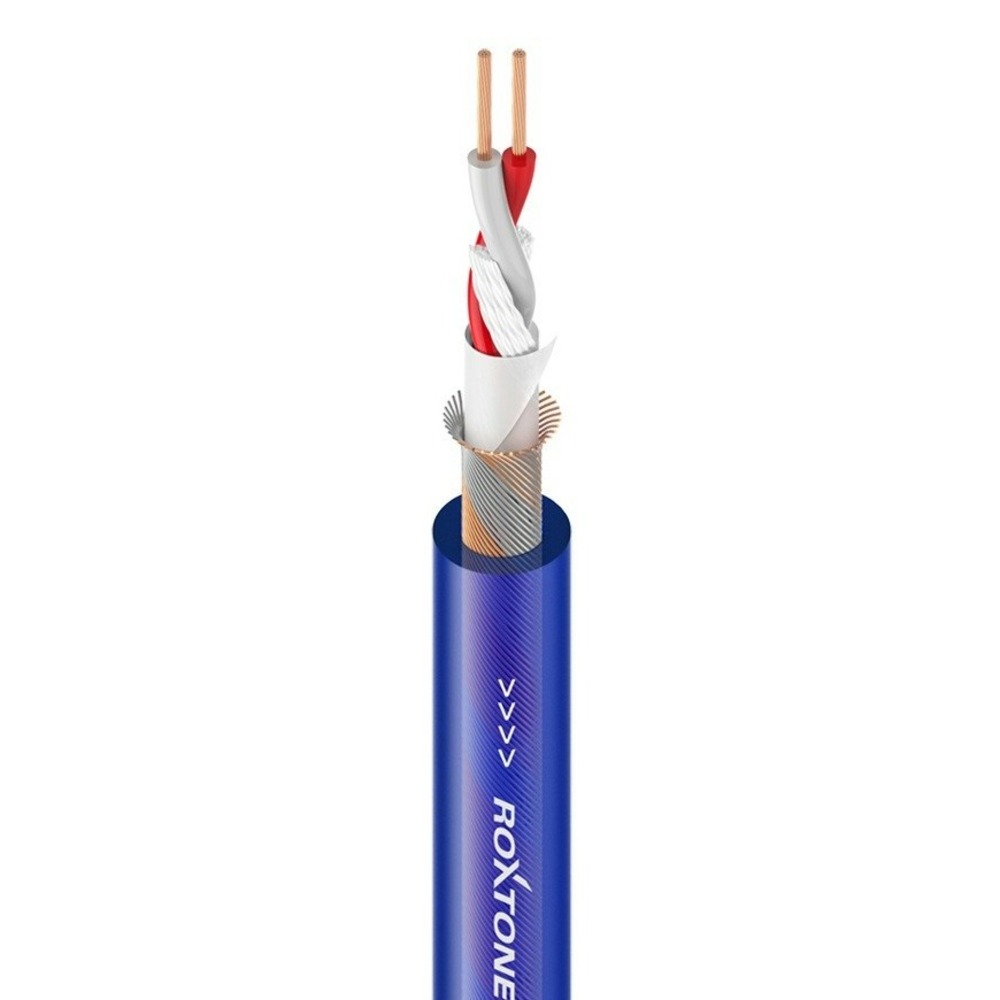Кабель микрофонный в нарезку Roxtone MC080/100 TBlue 100.0m