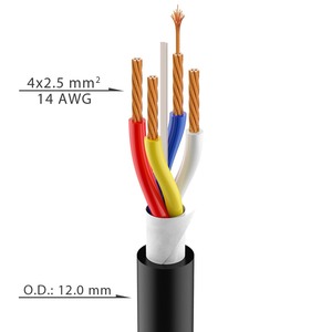 Кабель акустический с катушки Bi-Wire Roxtone HFSC425 Black