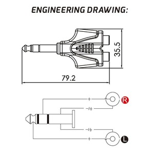 Переходник Jack - RCA Roxtone RPAN330