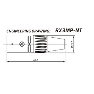 Разъем XLR (Папа) Roxtone RX3MP-NT