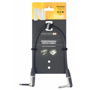 Кабель гитарный Stagg NPC030LR 0.3m