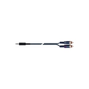 Кабель аудио 1xMini Jack - 2xRCA QUIK LOK STR612-3 BK 3.0m