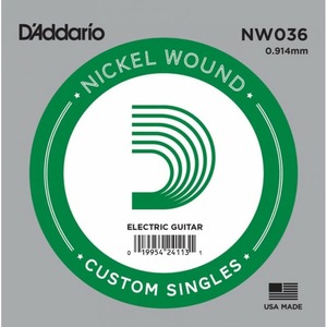 Струна для электрогитары DAddario NW036 Nickel Wound