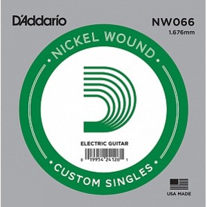Струна для электрогитары DAddario NW066 Nickel Wound