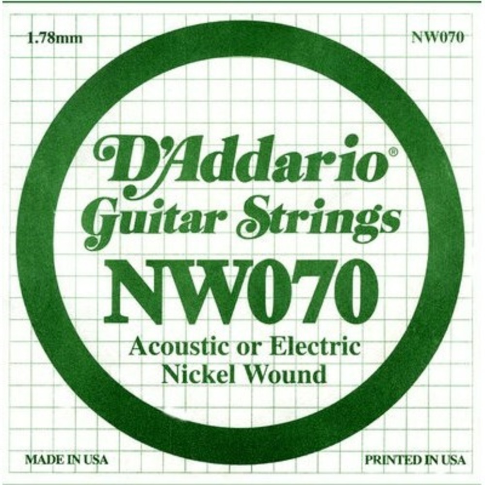 Струна для электрогитары DAddario NW070 Nickel Wound