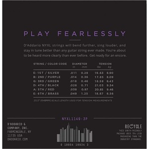 Струны для электрогитары DAddario NYXL1149-3P