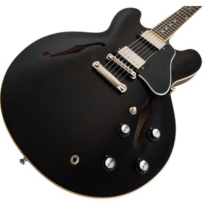 Гитара полуакустическая Gibson 2019 ES-335 SATIN TRANS BLACK