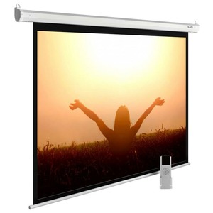 Экран для дома, настенно потолочный с электроприводом Cactus MotoExpert CS-PSME-220x165-WT