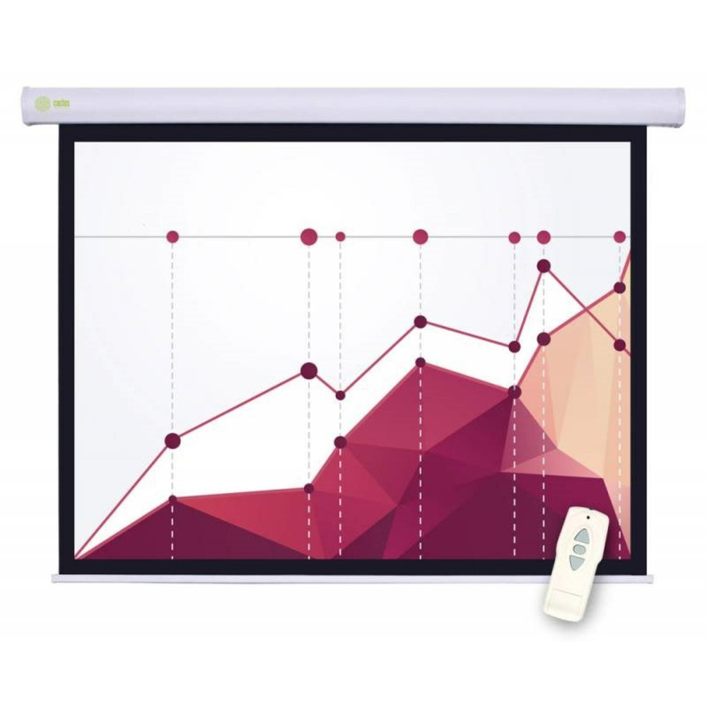 Экран для дома, настенно потолочный с электроприводом Cactus Motoscreen CS-PSM-183x244