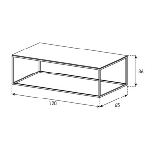 Журнальный столик Sonorous CTR 120G WHT BLK