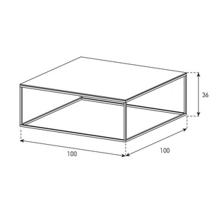 Журнальный столик Sonorous CTS 100G BLK BLK