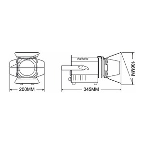 Прожектор театральный линзовый Anzhee Fresnel 50 ZOOM