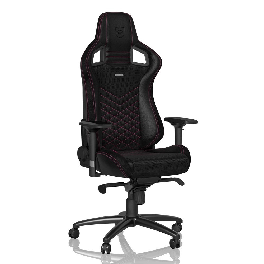 Кресло игровое Noblechairs EPIC NBL-PU-PNK-001 PU Leather black/pink