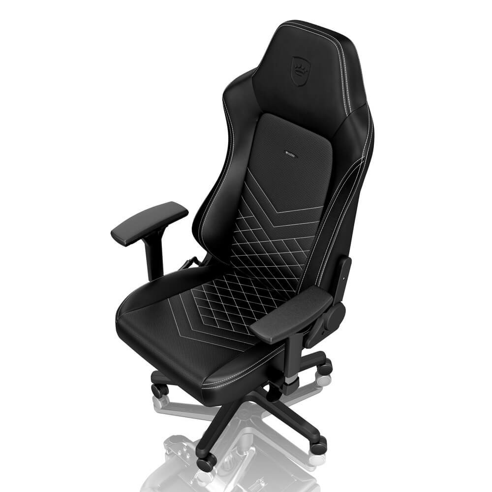 Кресло игровое Noblechairs HERO NBL-HRO-PU-BPW PU Leather black/platinum white