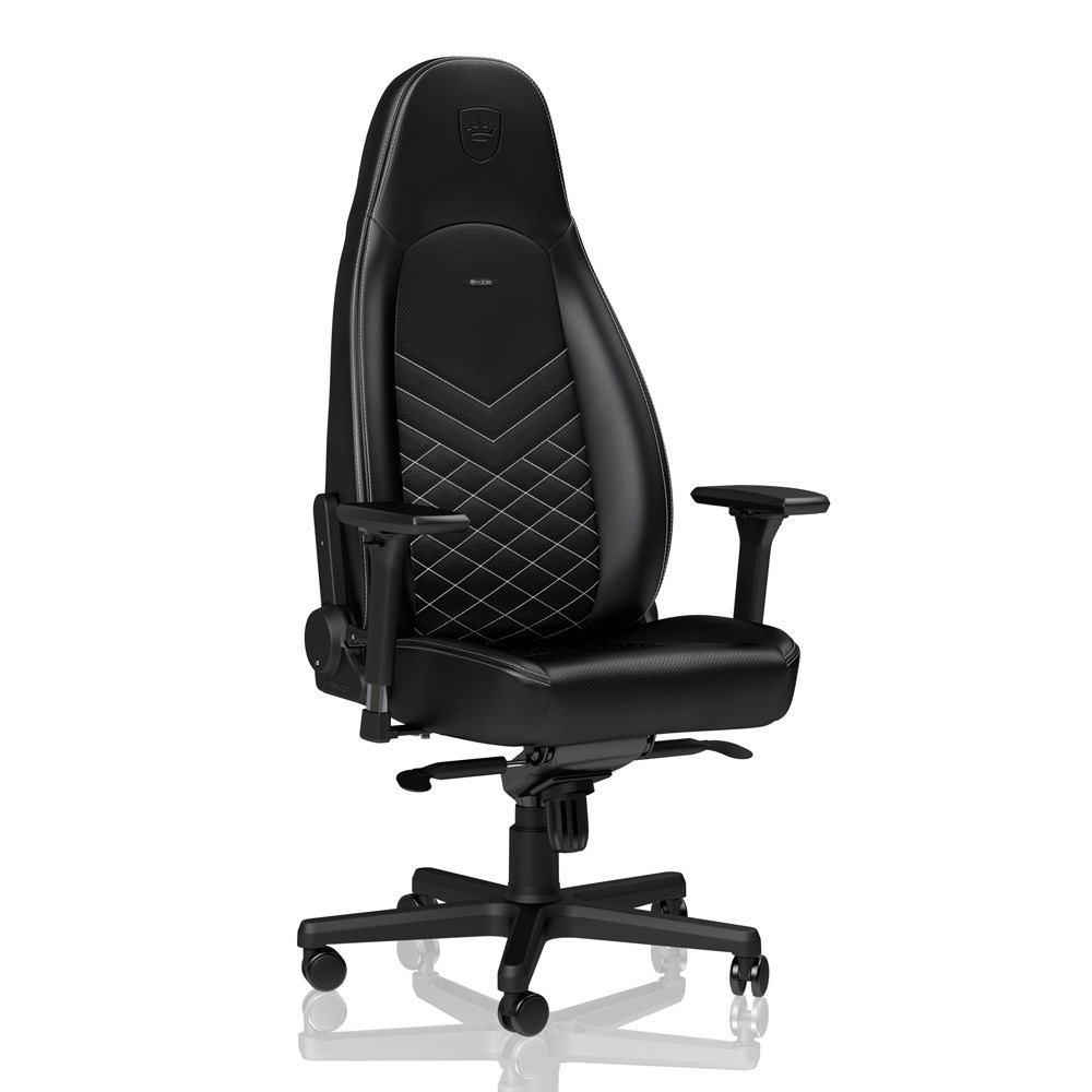 Кресло игровое Noblechairs ICON NBL-ICN-PU-BPW PU Leather black/platinum white